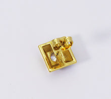 Load image into Gallery viewer, CZ Square Stud Earrings, Sku#B193