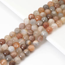 Load image into Gallery viewer, Genuine Sunstone Round Faceted Beads, 6mm/8mm/10mm, Sku#U1604