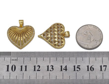 Load image into Gallery viewer, Gold CZ Hollow Fav Heart Charm, Sku#JL132