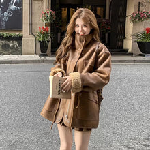 Load image into Gallery viewer, Thickened Lambskin Coat With Integrated Fur Lining