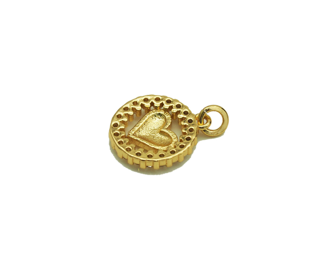 CZ Heart and North Star Charm, Sku#JL88