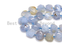 Load image into Gallery viewer, High Quality Natural Blue Chalcedony Rectangle Faceted Beads, Natural Chalcedony beads, 16x22mm, sku#U661
