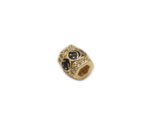 Load image into Gallery viewer, CZ Enamel Smiley Face On Tube Spacer Beads, Sku#LD277