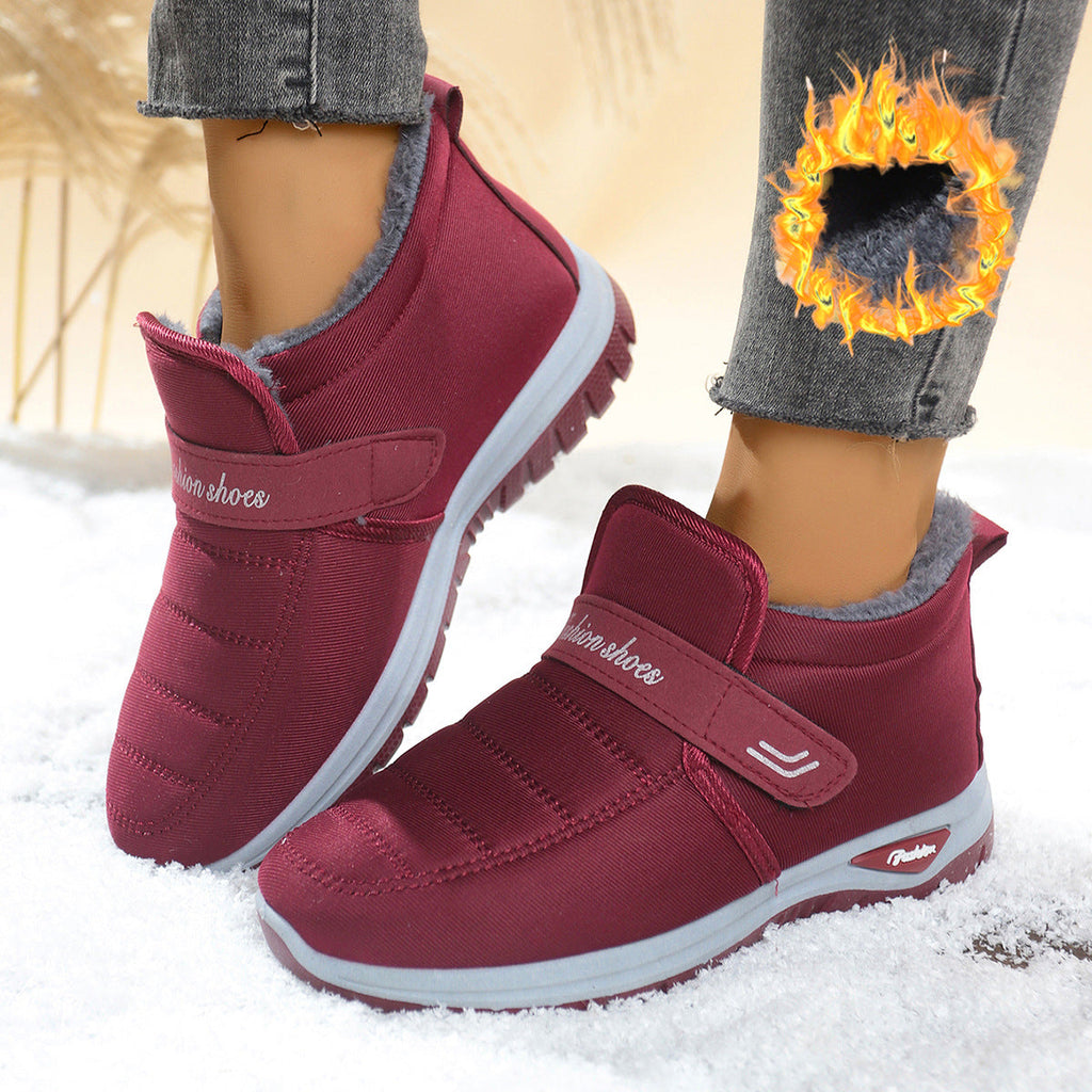 Women's Fleece-Lined Insulated Snow Boots – Slip-On Winter Boots