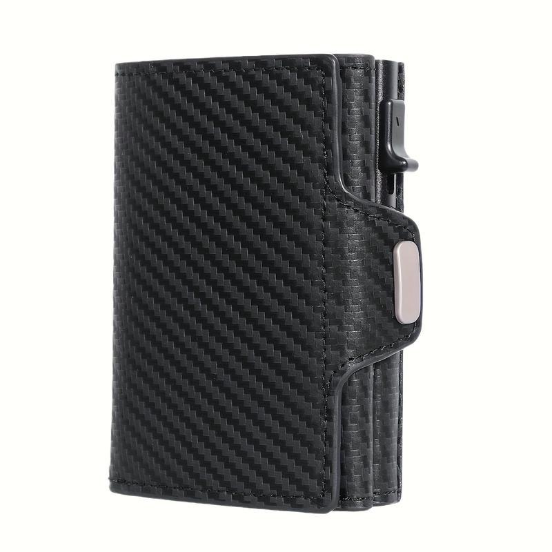 Premium Vintage Men's Leather Card Holder Wallet - RFID Blocking Slim Minimalist Design