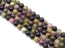 Load image into Gallery viewer, Genuine Quality Mixed Color Tourmaline Round Smooth Beads, Sku#U1394
