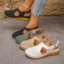 Load image into Gallery viewer, Women's Platform Buckle Slides - Comfortable Slip-On Sandals with Thick Sole