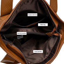 Load image into Gallery viewer, Genuine Leather Crossbody Bag for Women – Retro Single-Shoulder Bag | Black &amp; Tan