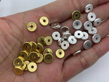 Load image into Gallery viewer, 20pcs Matte Finish Rondelle Donuts Space Bead, 6mm/8mm Brass based, Gold Silver Spacer, Matte finish,High quality, SKU#C53-M