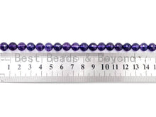 Load image into Gallery viewer, Special Cut Quality Natural Amethyst Round Faceted beads, 6mm/8mm/10mm/2mm, Loose Dark Puple Gemstone Beads, 15.5 inch strand, SKU#V3C