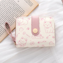 Load image into Gallery viewer, Japanese-Style Women's Clutch Wallet - Fresh Sweet PU Leather Compact Wallet