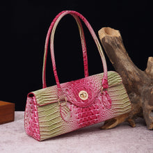 Load image into Gallery viewer, Women's Crocodile-Print Shoulder Tote Bag - Retro European Style PU Leather Handbag