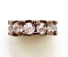 Load image into Gallery viewer, CZ Micro Pave Flower Wheel Spacer Beads, Cubic Zirconia Space pave Beads, 6x2mm/8x2mm, sku#G84