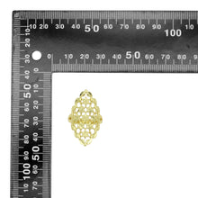 Load image into Gallery viewer, Gold Filigree Flower patten Statement Adjustable Ring, Sku#LD657