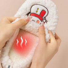 Load image into Gallery viewer, Women's Snowman Slippers - Warm Plush Winter Indoor House Shoes with Anti-Slip Sole