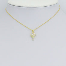 Load image into Gallery viewer, Gold Silver Flower Martini Glass Cup Charm Pendant, Sku#A464