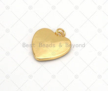 Load image into Gallery viewer, Cute Gold Heart On Colorful Enamel Heart Shape Pendant, 18K Gold Filled Heart Charm, Necklace Bracelet Charm Pendant,19x20mm, Sku#LK483
