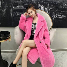 Load image into Gallery viewer, Womens Long Cashmere-Like Coat