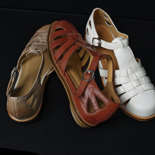 Load image into Gallery viewer, Washed Full Grain Leather Fisherman Sandals