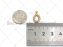 Load image into Gallery viewer, Dainty Clear CZ Micro Pave Teardrop Shape Pendant, Waterdrop Pave Pendant, 9x16mm, Sku#LK30