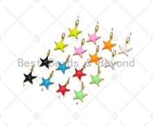 Load image into Gallery viewer, Gold Filled Colorful Enamel Starfish Shape Pendant, 18K Gold Filled Enamel Charm,Enamel Jewelry,9x10mm,Sku#B134
