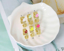 Load image into Gallery viewer, Enamel Lips with Love Word Adjustable Ring, Sku#X294