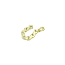 Load image into Gallery viewer, Clear Square CZ Gold U Shape Charm Pendant, Sku#LX760