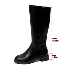 Load image into Gallery viewer, Women's Knee-High Knight Boots – Side Zip Chunky Heel Tall Boots