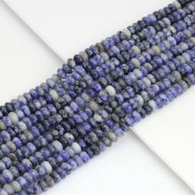 Load image into Gallery viewer, Rondelle Smooth Blue Spot Jasper Beads, Sku#U1910
