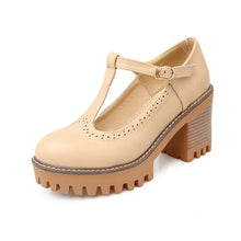 Load image into Gallery viewer, Women's Retro Lace-Trim Hidden Wedge High Heels | Low-Top Buckle Strap Shoes