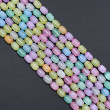 Load image into Gallery viewer, 8x12mm Rainbow Selenite Smooth Barrel Beads, Sku#U2012