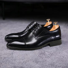 Load image into Gallery viewer, Men's Square Toe Business Casual Leather Shoes – PU Upper, Rubber Sole, Office &amp; Formal Wear