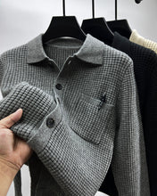 Load image into Gallery viewer, Casual Solid-Color Pocket Lapel Knit Sweater Coat