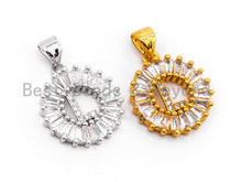 Load image into Gallery viewer, CZ Micro Pave Initial Letter L/ Letter M Charm/Pendent Beads