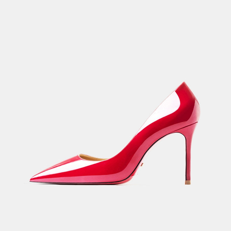 Women's Patent Leather Pointed Toe Stiletto Heels | 8cm & 10cm Heel