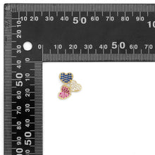 Load image into Gallery viewer, Triple Color CZ Heart Charm, Sku#LK865