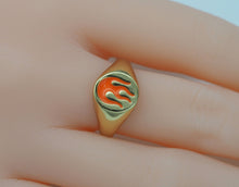 Load image into Gallery viewer, Fire Flame Signet Ring, JD24