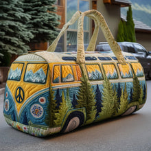 Load image into Gallery viewer, Quilted Embroidery Travel Tote Bag - Multifunctional Sports &amp; Fitness Duffle for Women &amp; Men