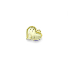 Load image into Gallery viewer, Gold Silver CZ Enamel Flag Color Heart Charm Pendant,Sku#LX868