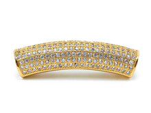 Load image into Gallery viewer, CZ Micro Pave Big Hole Curved Spacer Tube, sku#G249