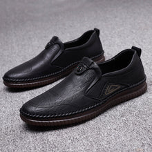 Load image into Gallery viewer, Men's Casual Leather Slip-On Shoes - Breathable Waterproof Cowhide Loafers