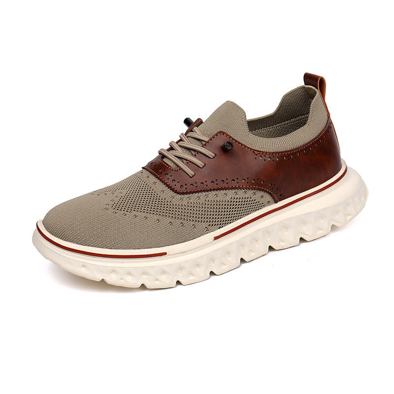 Men's Extra-Large Casual Sneakers – Breathable Microfiber Lace-Up Shoes | Sizes 39–48