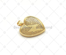 Load image into Gallery viewer, CZ Lightning Heart Charm, Sku#LK556