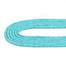 Load image into Gallery viewer, Smooth Rondelle Blue Turquoise Beads, Sku#U2044