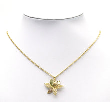 Load image into Gallery viewer, Gold Colorful CZ Lotus Flower Charm, Sku#LK688