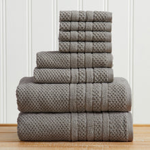 Load image into Gallery viewer, 100% Cotton Checkered Jacquard Bath Towel Set - Giuliana Collection