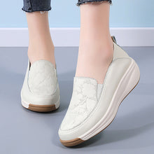 Load image into Gallery viewer, Women's Chunky Sole Slip-On Platform Sneakers | Round Toe Low Heel | Beige Black Khaki