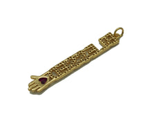 Load image into Gallery viewer, CZ Blessed Words with Hand Shape Charm, Sku#F1489