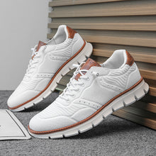 Load image into Gallery viewer, Men's Large Size Breathable Mesh Letter Print Sneakers – Sizes EU 40–50 | Black White Khaki Camel