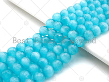Load image into Gallery viewer, Special Cut Cat's Eye Blue Round Faceted Beads, 6mm/8mm/10mm/12mm Round Faceted, 15.5'' Full Strand, Sku#UA194C